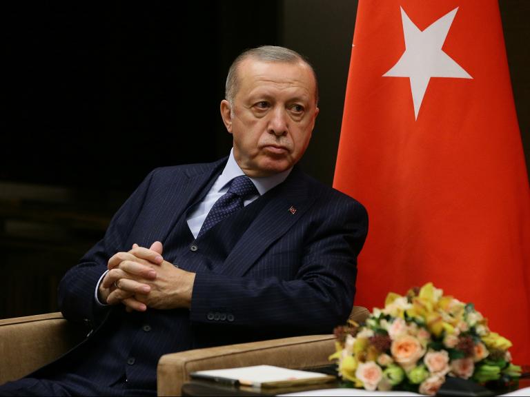 Turkish President Erdogan at a summit with Russian President Putin in Sochi in 2021 - source: Reuters