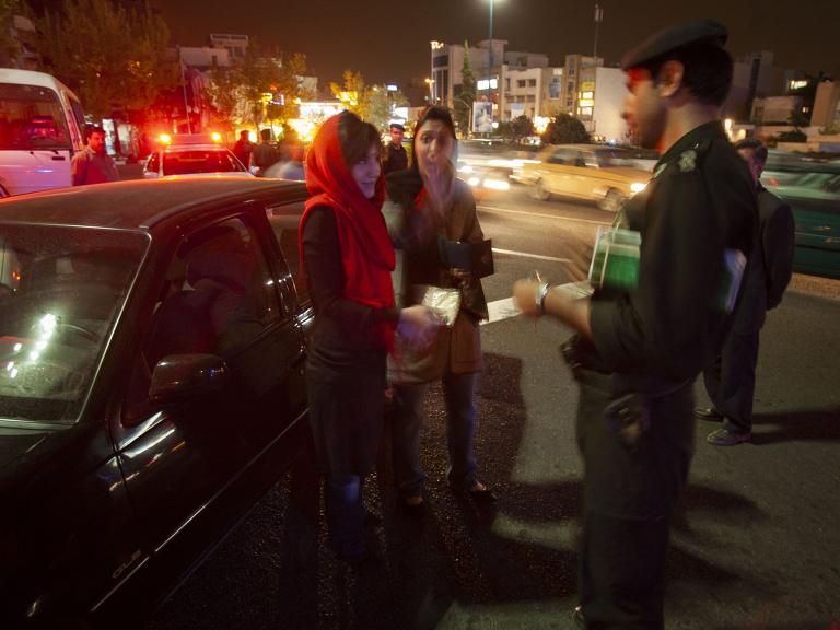 Iranian morality police confront women in Tehran - source: Reuters
