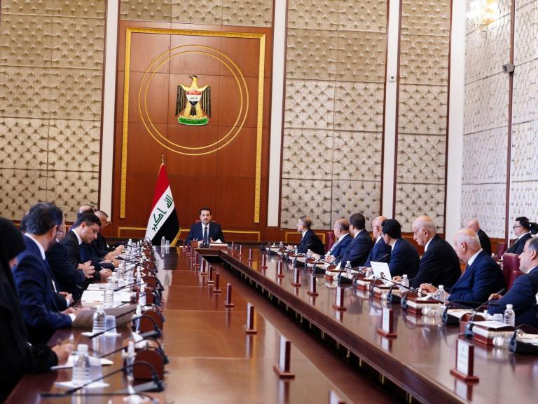 New Iraqi Prime Minister Mohammed Shia al-Sudani attends the first regular session of the Council of Ministers in Baghdad in November 2022 - source: Reuters