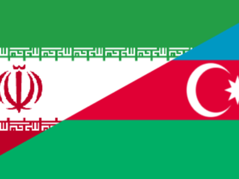 Iran and Azerbaijan Flags