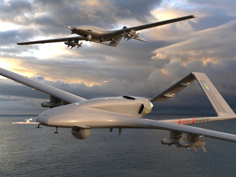 Two Ukraine-owned and operated Bayraktar drones