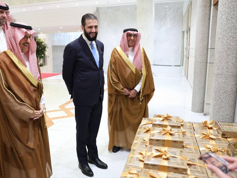 Syrian president Sharaa meets with a delegation of Saudi businessmen in Damascus - source: Reuters