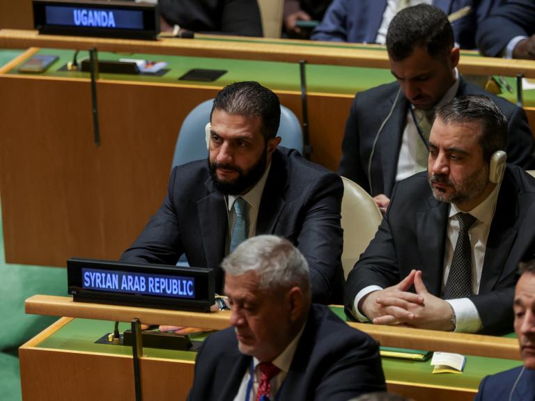 Syria's President Ahmed al-Sharaa attends the 80th United Nations General Assembly in 2025 - source: Reuters