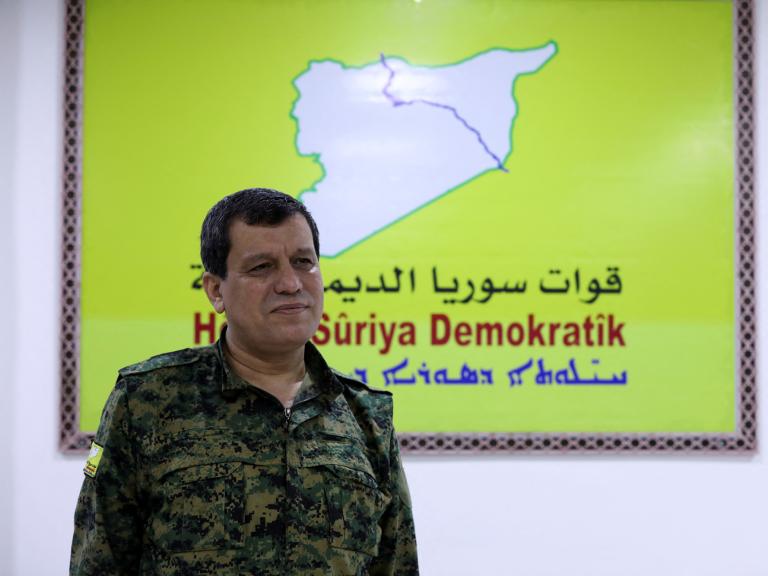 SDF commander Mazloum Abdi pictured in Damascus in 2025 - source: Reuters