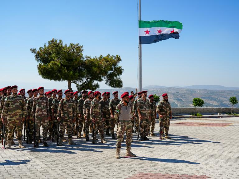Syrian Army recruits attend their graduation ceremony from special forces training - source: Reuters