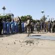 Soldiers stand guard next to men convicted of involvement in the 2018 killing of top Houthi leader Saleh al-Samad before their execution at Tahrir Square in Sanaa, Yemen in September 2021 - source: Reuters
