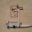 Overhead photo of a Libyan oil pipeline.