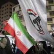 Iraqi protesters display Iranian and Popular Mobilization Forces militia flags at a demonstration in Baghdad following the killing of Iranian Supreme Leader Khamenei - source: Reuters