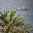 Ships gather in waters off the Iranian island of Bandar Abbas along the Strait of Hormuz - source: Reuters