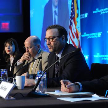 David Schenker addresses a Washington Institute conference