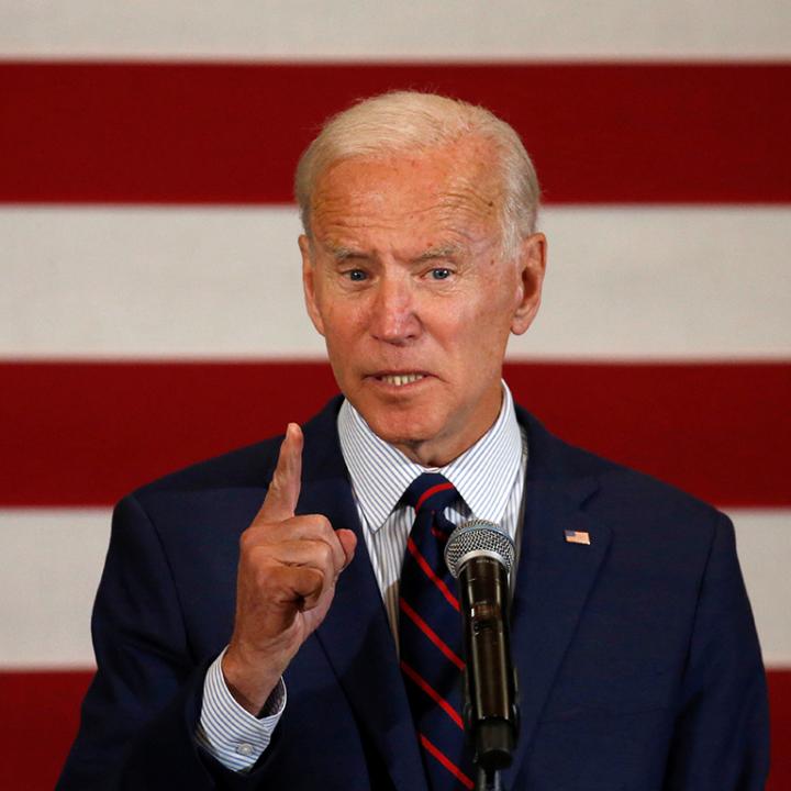 Former Vice President Joe Biden speaks in 2020