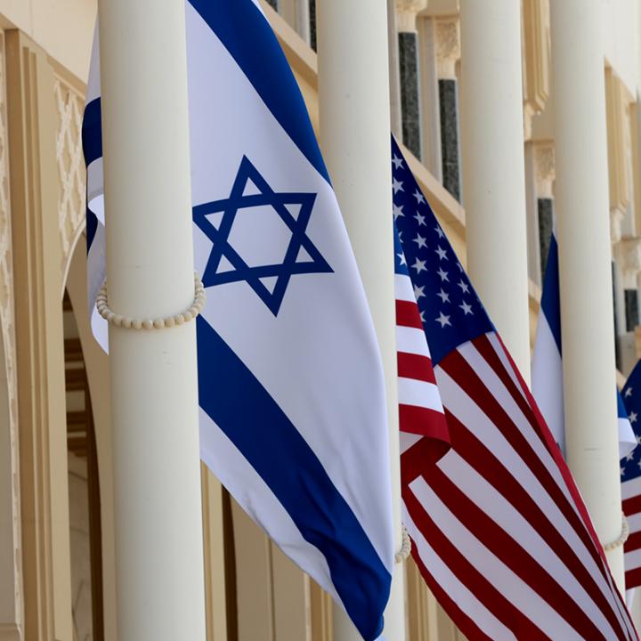 U.S. and Israeli flags