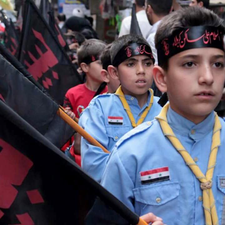 Syrian Shia youth training for military