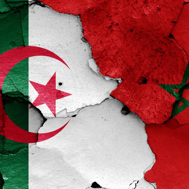 Algeria Morocco flags