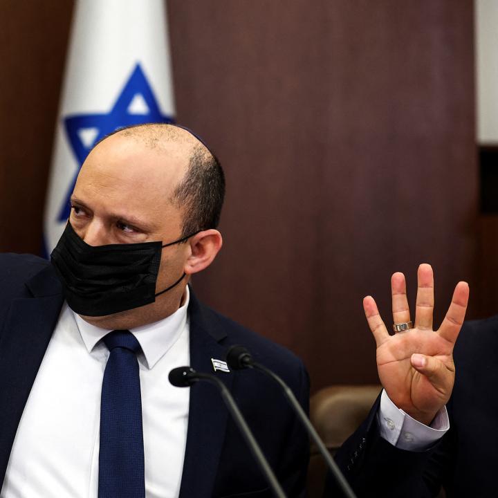 Israeli Prime Minister Naftali Bennett at a cabinet meeting in 2022 - source: Reuters
