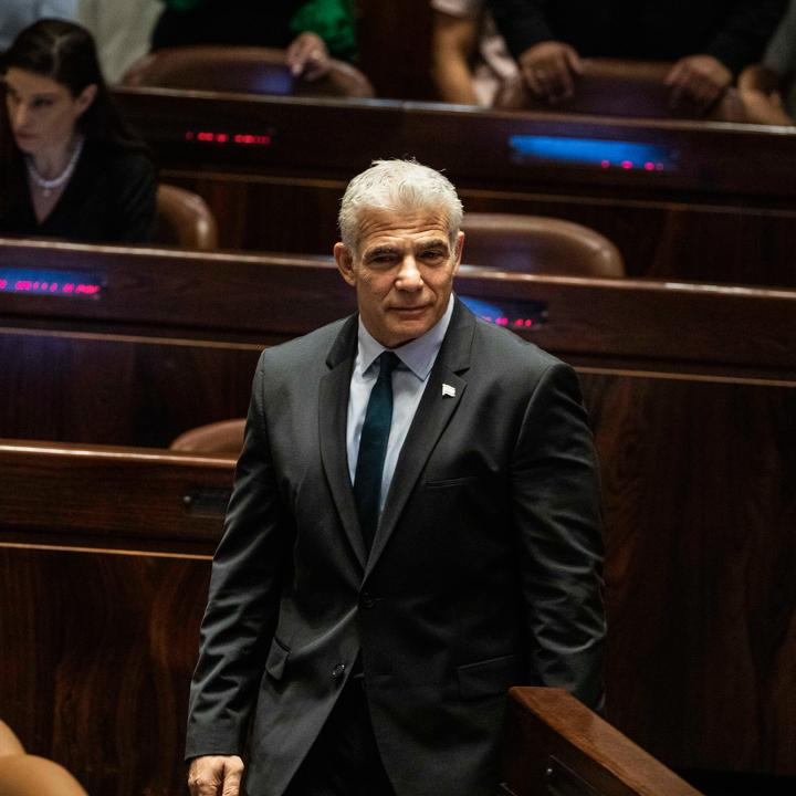 Israel's Foreign Minister Yair Lapid in the Knesset chamber in Jerusalem on June 30, 2022 - Source: Reuters