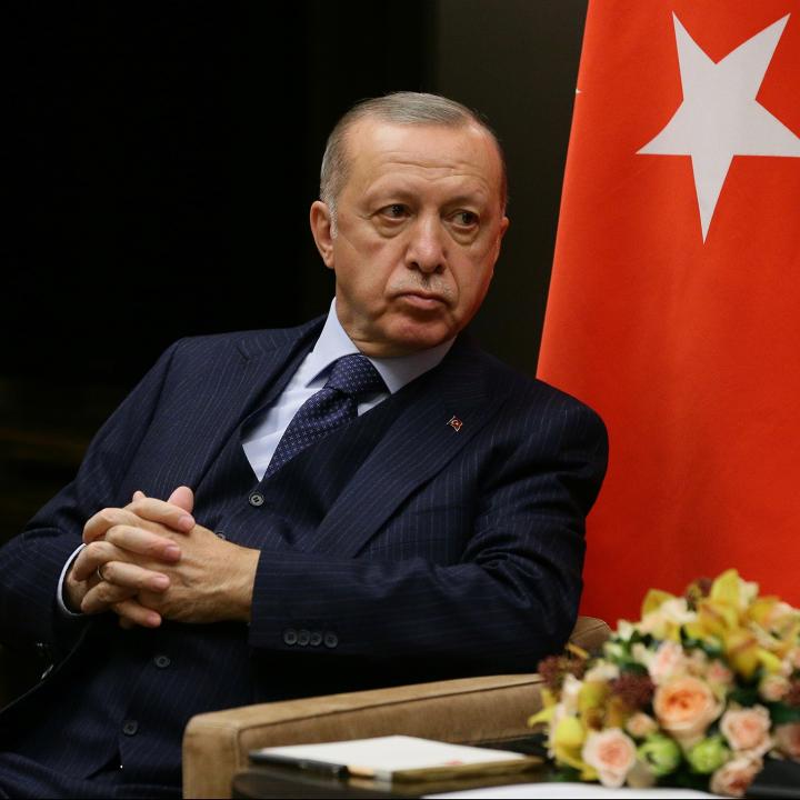 Turkish President Erdogan at a summit with Russian President Putin in Sochi in 2021 - source: Reuters