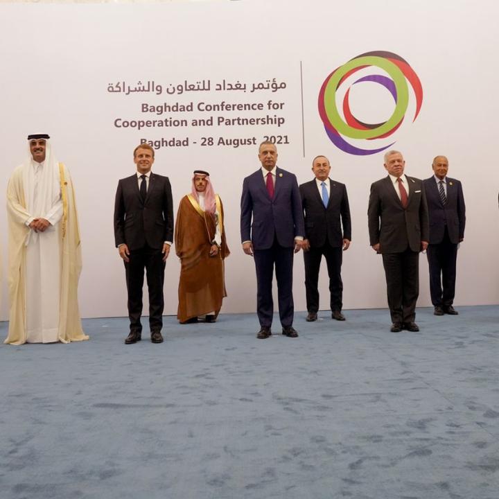 Leaders assemble for the France-sponsored Baghdad Conference in August 2021 - source: Government of Iraq