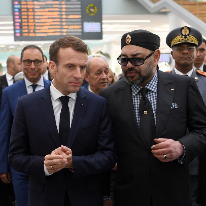 French President Macron and Moroccan King Mohammed VI in Rabat - source: Reuters