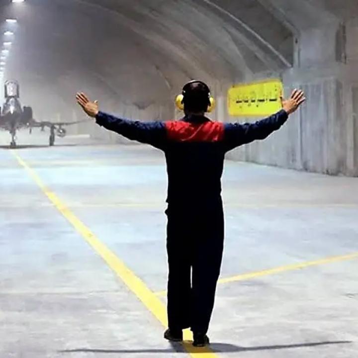 An Iranian state-media photo of the Aghab-44 underground air base - source: Iran state media