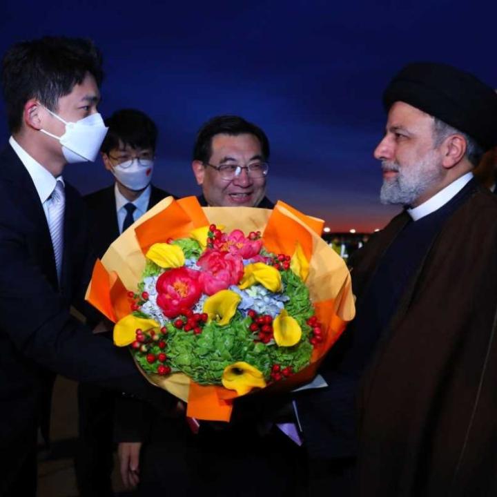 Iranian president Raisi is greeted upon his arrival for a state visit to China in February 2023 - source: Government of Iran