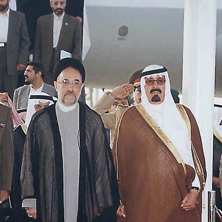 Saudi Deputy Prime Minister Prince Abdullah greets Iranian President Khatami in Jeddah in May 1999 - source: Reuters