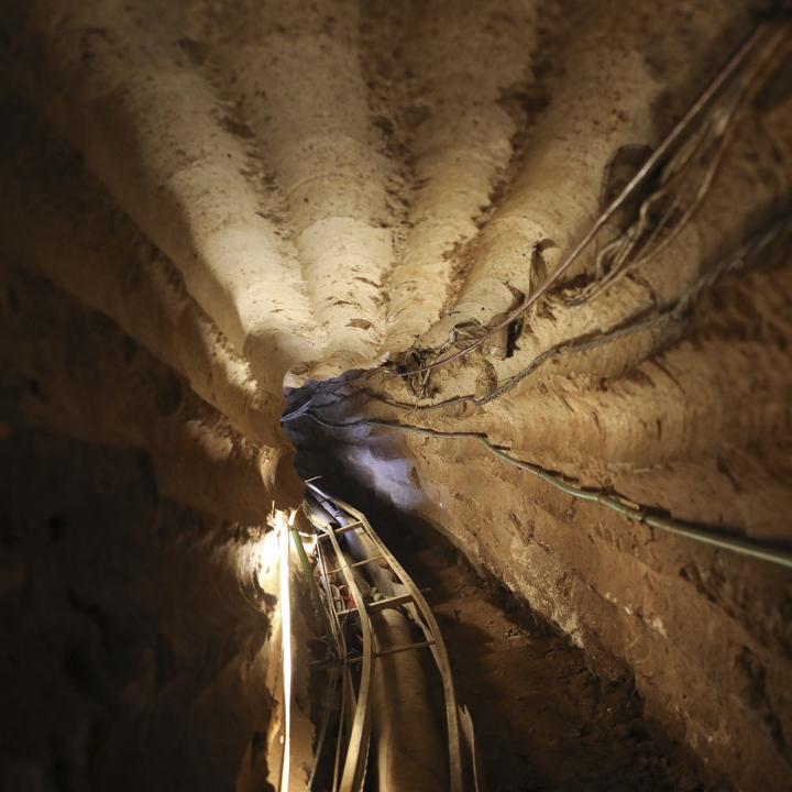 A suspected Hezbollah tunnel under the Lebanon-Israel border discovered by the IDF - source: Reuters