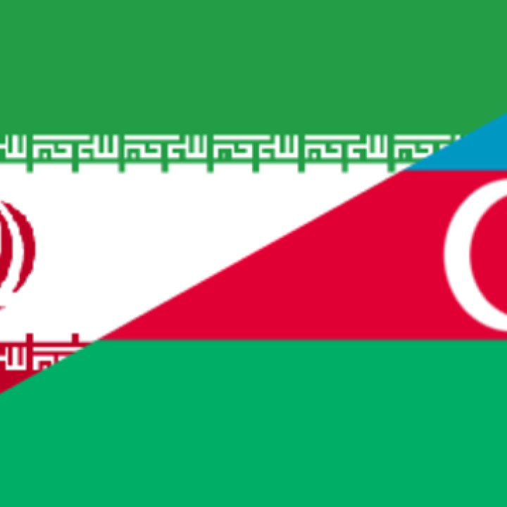Iran and Azerbaijan Flags