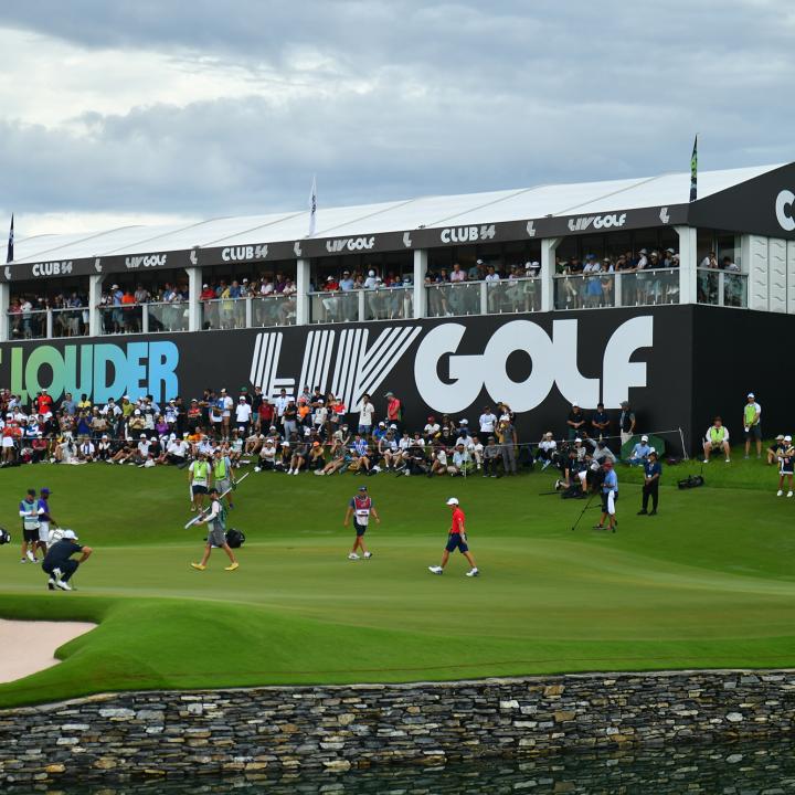 A view of the 18th hole of a 2022 LIV Golf tournament in Thailand - source: Reuters