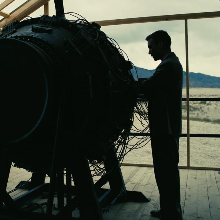 A production still from the movie Oppenheimer, featuring actor Cillian Murphy - source: Universal