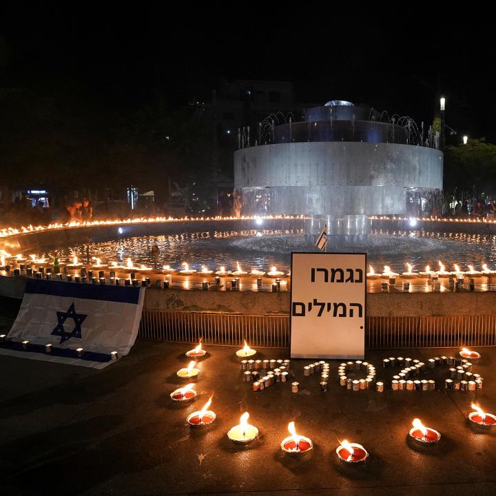 A memorial in Tel Aviv to the victims of the OCtober 7 Hamas terror attacks - source: Reuters