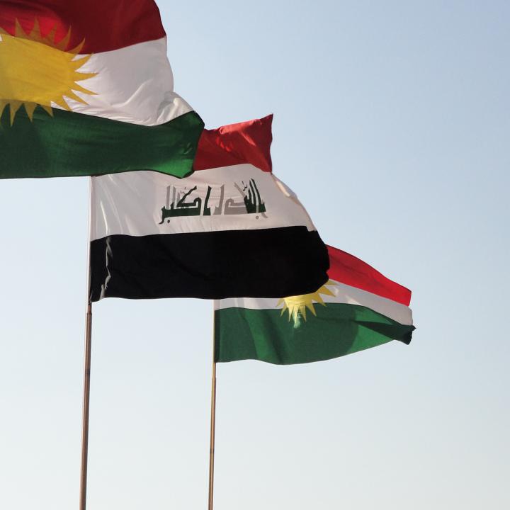 Iraq and KRG flags