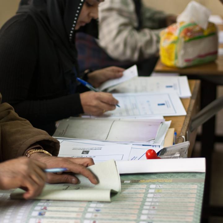 Election workers in Iraq