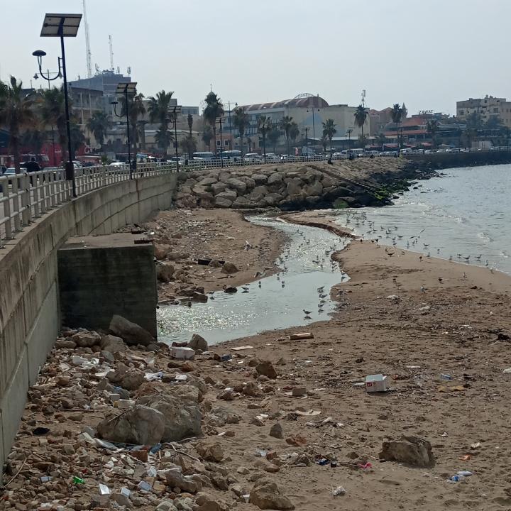 Drainage system in Sidon, Lebanon