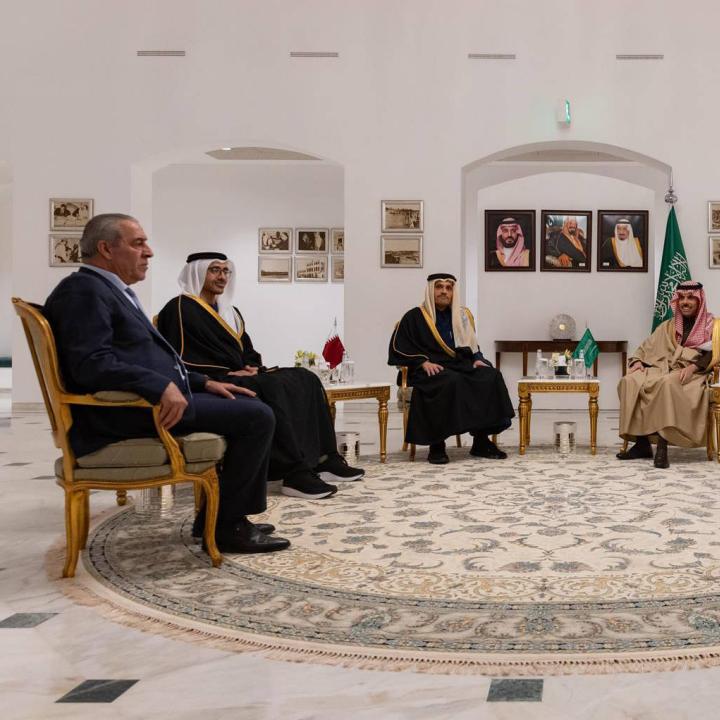 Photo of Arab officials meeting to discuss the Gaza crisis, February 2024.