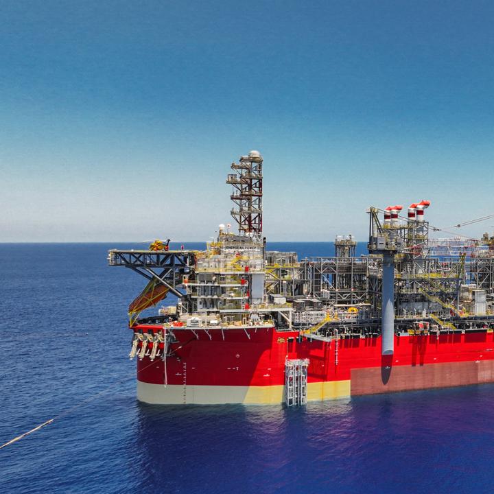Energean's floating production unit, FPSO, is seen offshore Israel in the eastern Mediterranean in June 2022 - source: Reuters