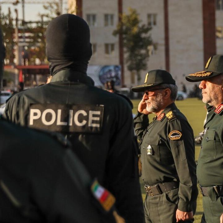 Police Parade in Tehran