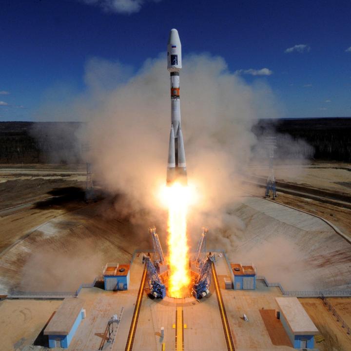 A Russian Soyuz rocket launches from Baikonur Coxmodrome in Kazakhstan - source: Reuters