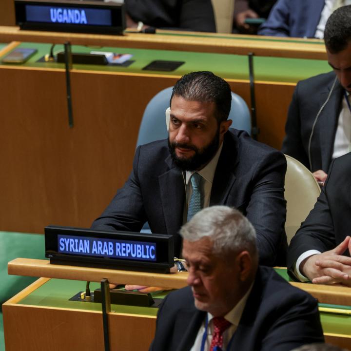 Syria's President Ahmed al-Sharaa attends the 80th United Nations General Assembly in 2025 - source: Reuters