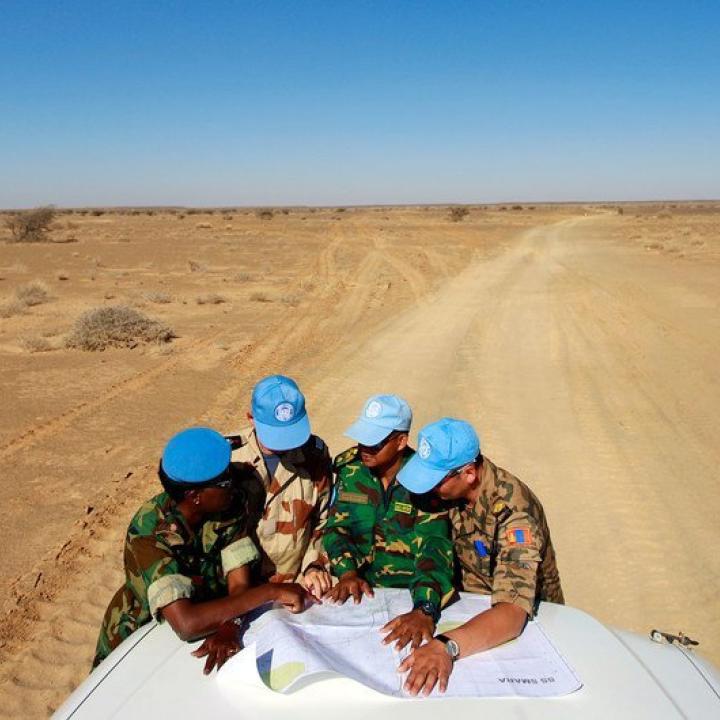 UN peacekeeping troops serving with the MINURSO mission in Western Sahara - source: United Nations