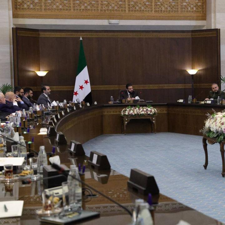 Syrian President Sharaa chairs a cabinet meeting in Damascus - source: Reuters