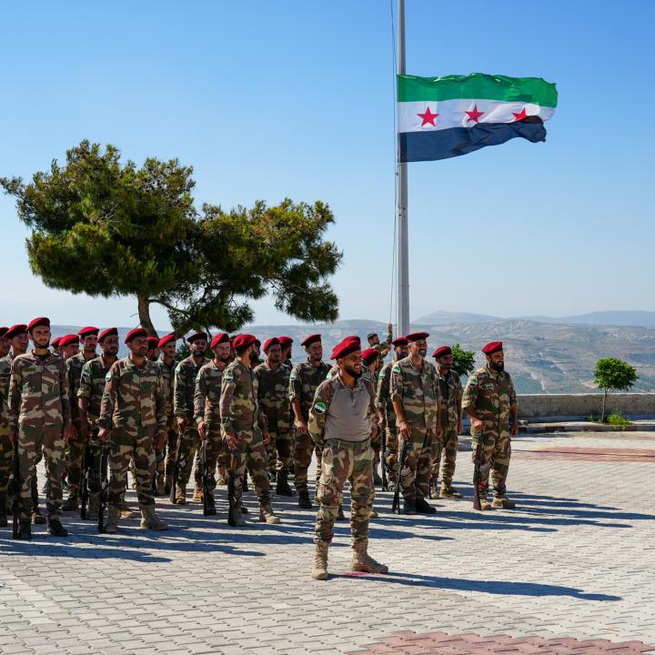 Syrian Army recruits attend their graduation ceremony from special forces training - source: Reuters