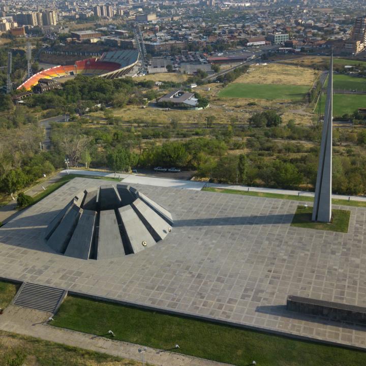 Photo of the Armenian genocide memorial in Yerevan.