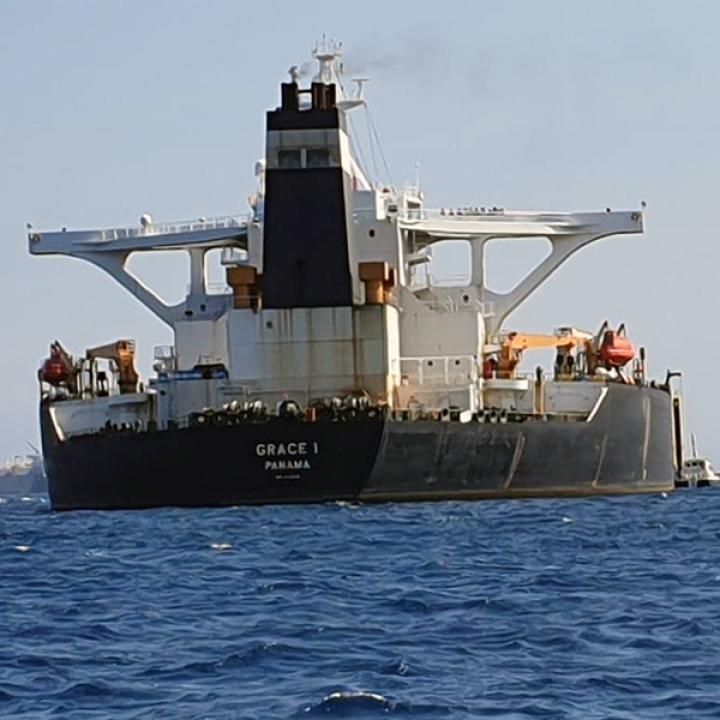A Panamanian-flagged oil tanker in the Persian Gulf - source: Reuters
