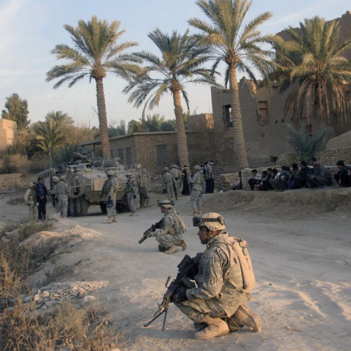 US Army soldiers on patrol in Iraq