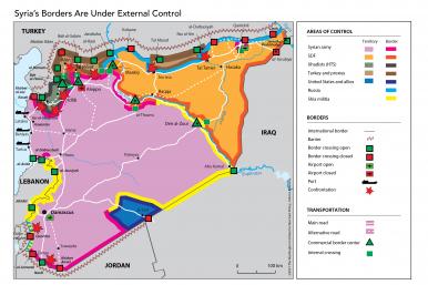 Map "Syria's Borders Are Under External Control"