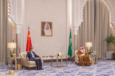 Chinese foreign minister Wang Yi meets Saudi Crown Prince Mohammed Bin Salman in Riyadh