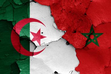 Algeria Morocco flags