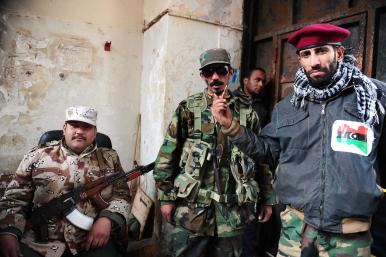 Rebel soldiers in Libya during the 2011 revolution. Source: AP