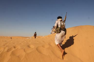 Pro-government tribal fighters advance in Marib Province, Yeman - source: Reuters